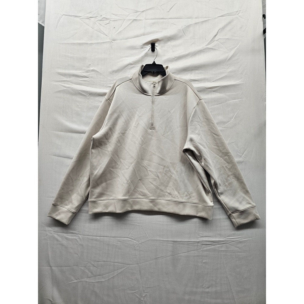 All in Motion Mens XXL‎ Sleek Spacer 1/2 Zip Pullover Stone Beige F00343115